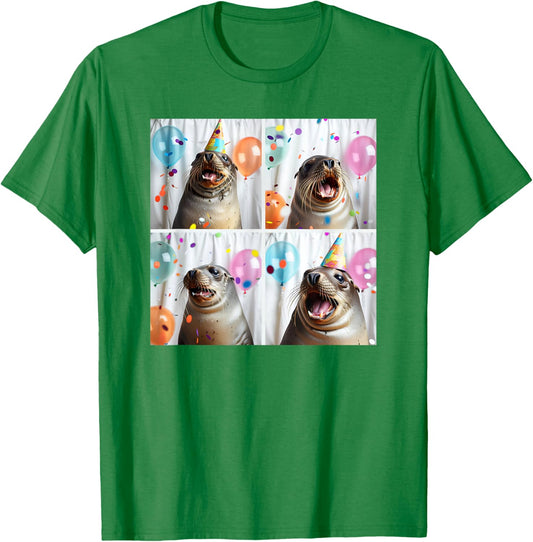 Seal Face Party Hat Ocean Seal Lover Funny Harbor Seal Pup T-Shirt - T-Shirt | Irish Green
