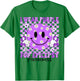 I Wear Purple for Epilepsy Awareness Smile Face Epilepsy T-Shirt - T-Shirt | Irish Green