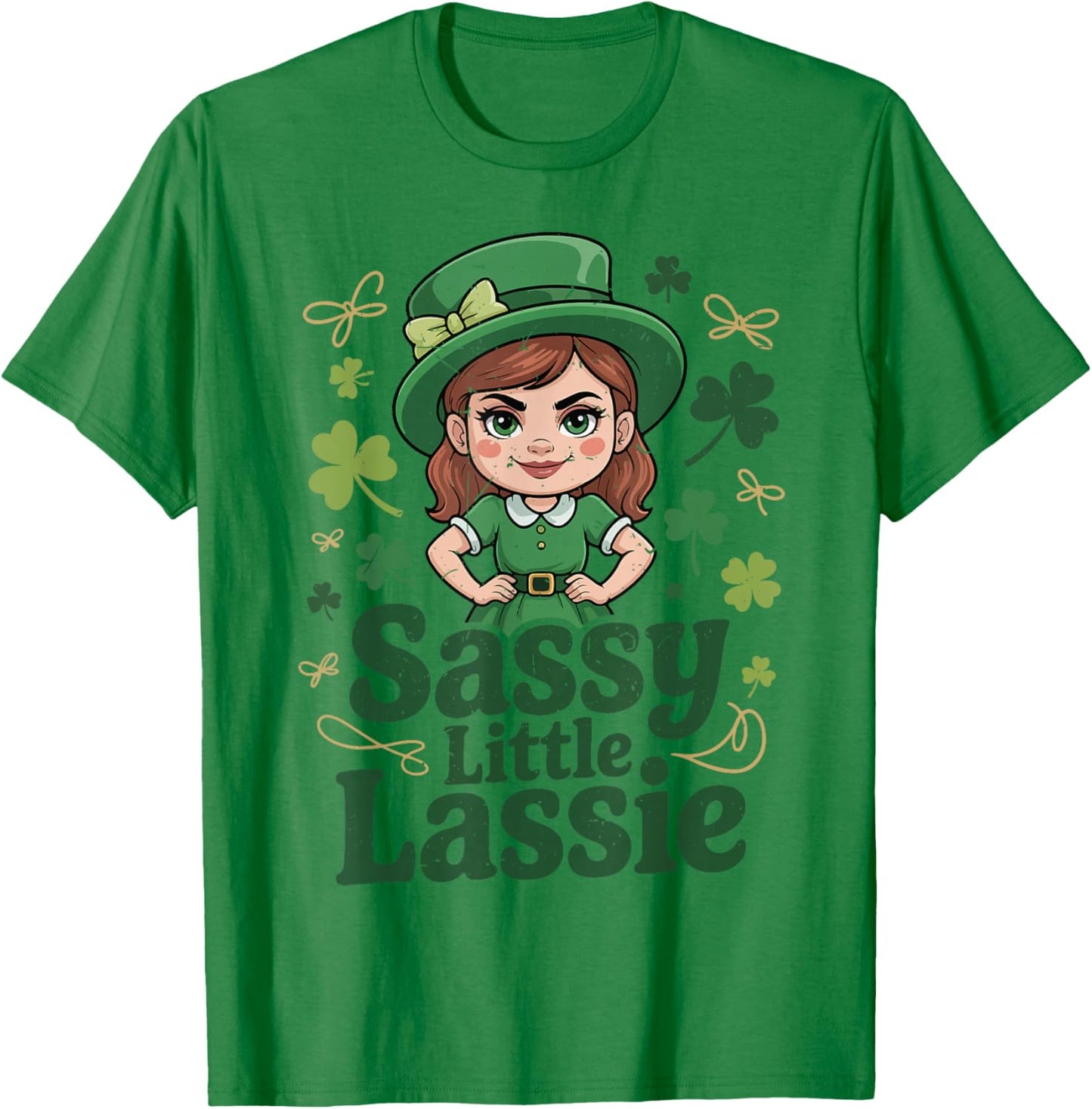 Baby Sassy Little Lassie Irish Girl St Patricks Day Toddler T-Shirt - T-Shirt | Irish Green