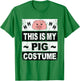 Retro Pig Costume Shirt Adult Women Men Kids Toddler Baby T-Shirt - T-Shirt | Irish Green