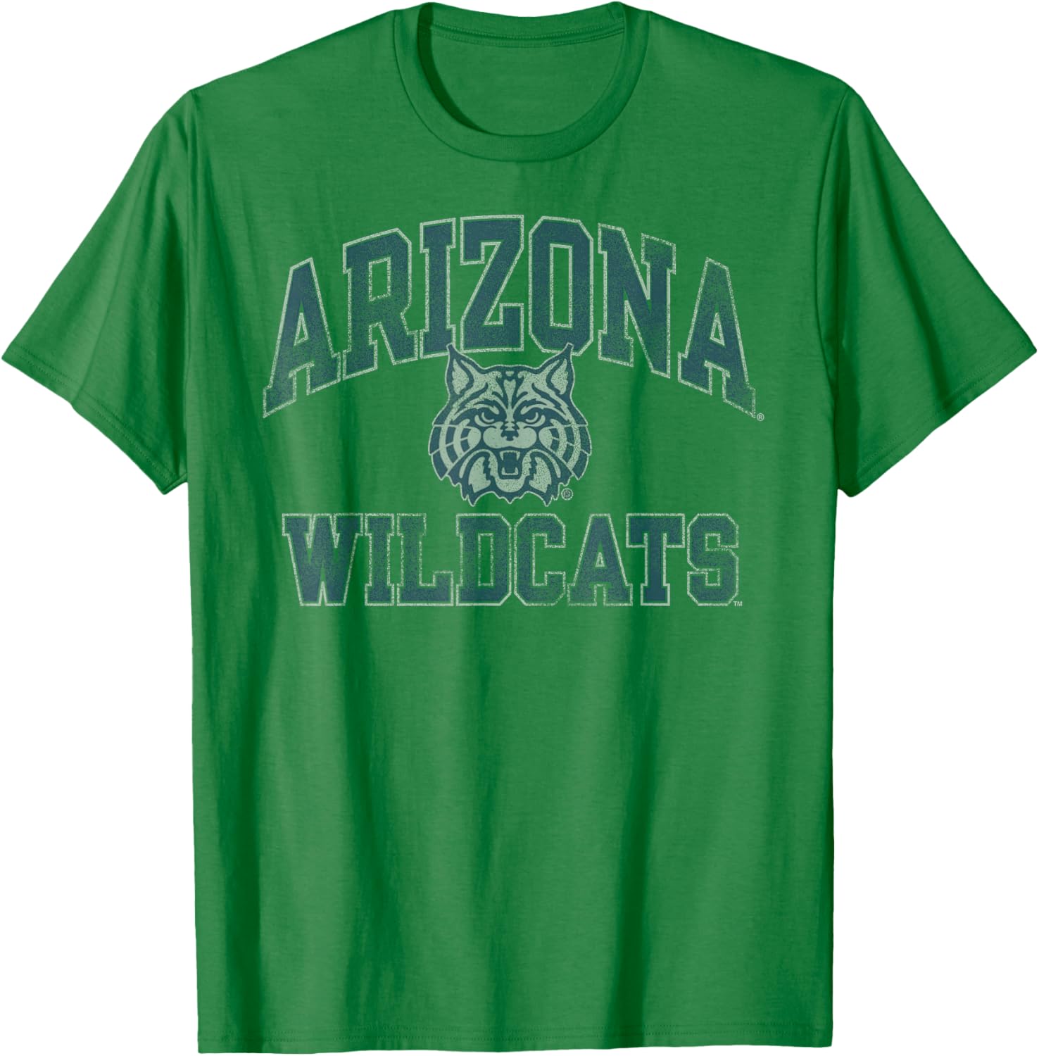 Arizona Wildcats Vintage Worn Red Officially Licensed T-Shirt - T-Shirt | Irish Green