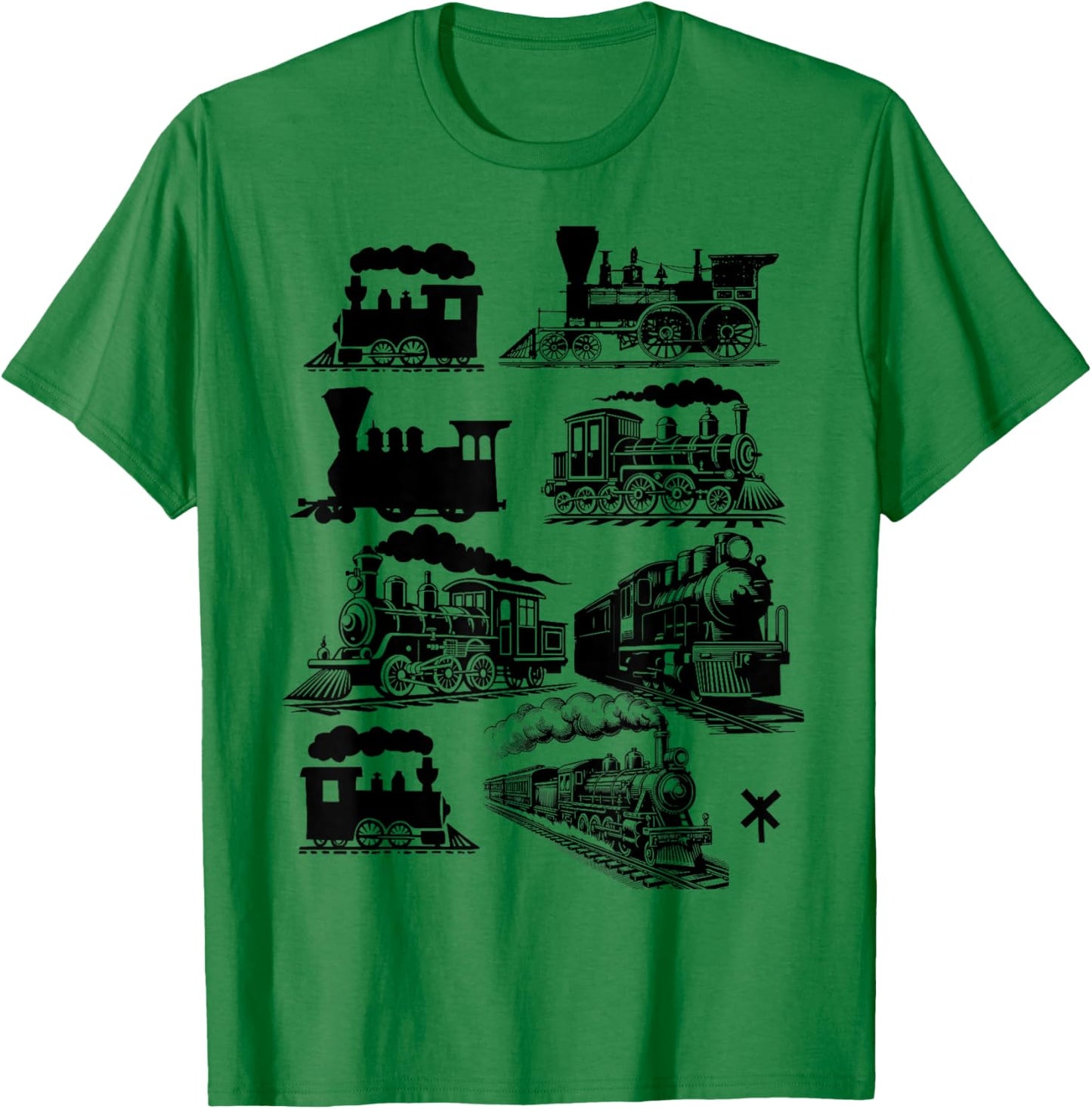 Steam Engine Train Vintage Steam Train Locomotive T-Shirt - T-Shirt | Irish Green