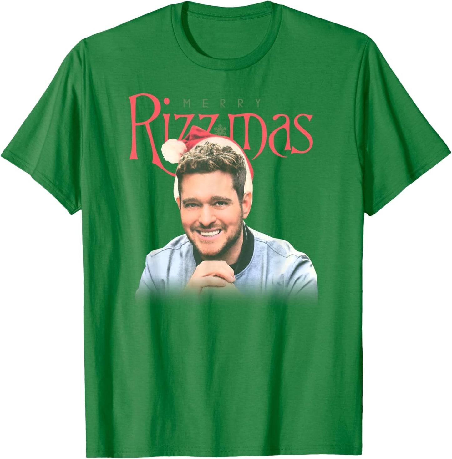 Michael Bublé Merry Rizzmas T-Shirt - T-Shirt | Irish Green