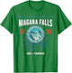 Niagara Falls 2026 Coordinates Road Trip Souvenir T-Shirt - T-Shirt | Irish Green