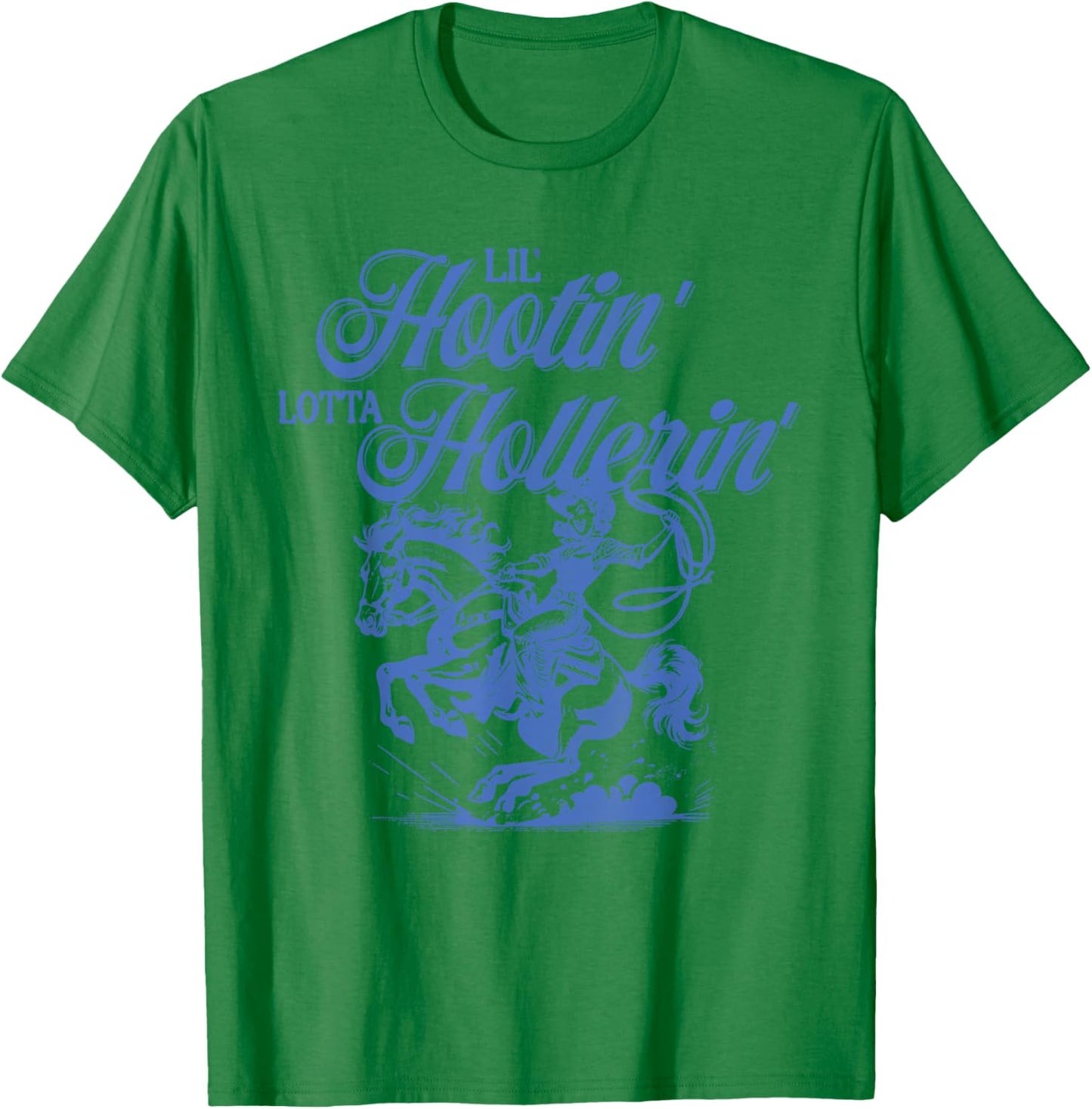 Lil Hootin' Lotta Hollerin', Western Cowboy Cowgirl T-Shirt - T-Shirt | Irish Green