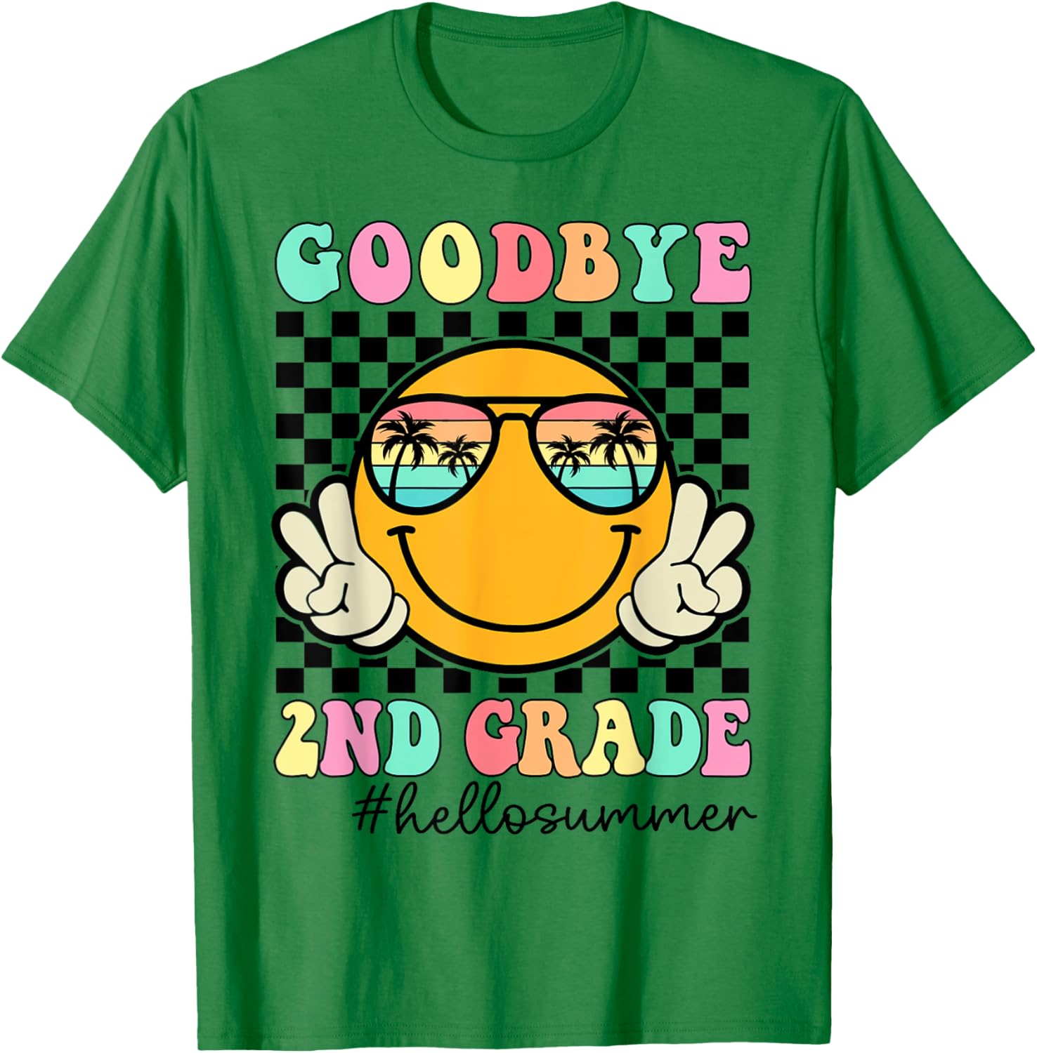 Goodbye 2nd Grade Graduation Class Of 2024 Hello Summer Men Women Girls Kids T-Shirt - T-Shirt | Irish Green