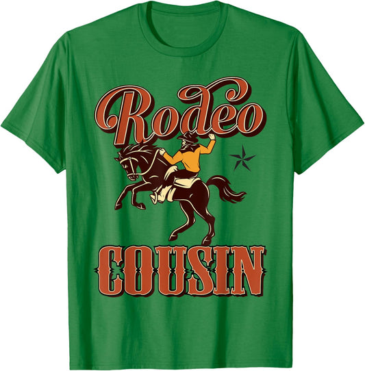 Cousin Birthday Cowboy Cowgirl Western Rodeo Cuz Bday Party T-Shirt - T-Shirt | Irish Green