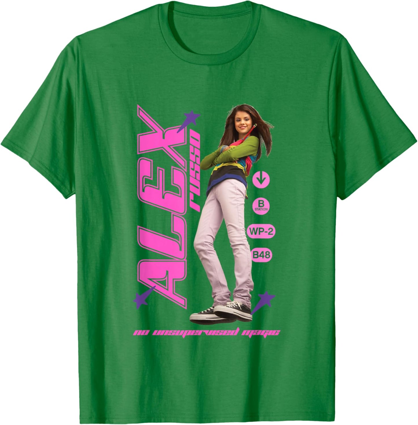 Disney Wizards of Waverly Place Alex Russo Girly Big Poster T-Shirt - T-Shirt | Irish Green