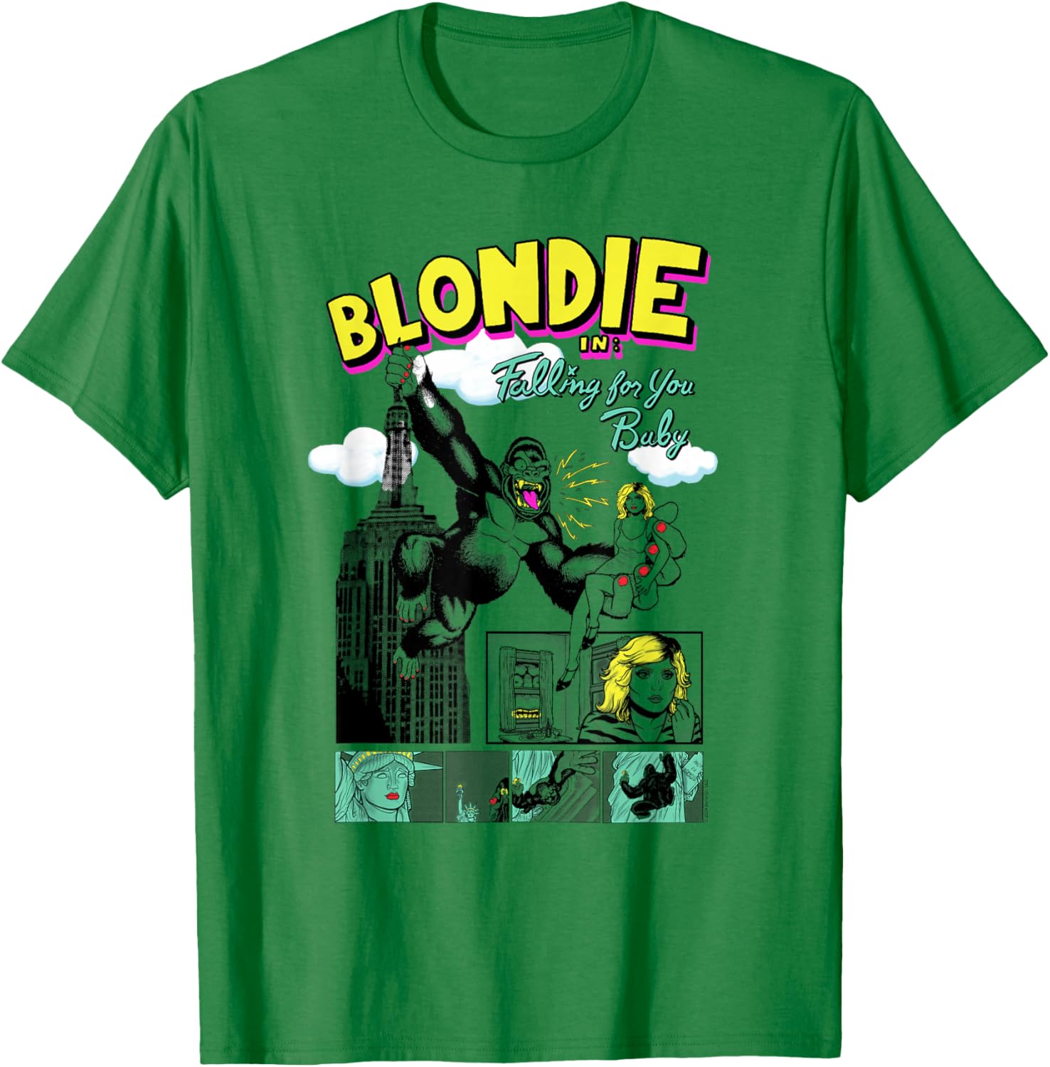 Blondie Retro Giant Ape Comic Vintage Band T-Shirt - T-Shirt | Irish Green