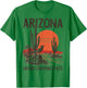 Arizona Grand Canyon State Roadrunner Desert Cactus Vintage T-Shirt - T-Shirt | Irish Green