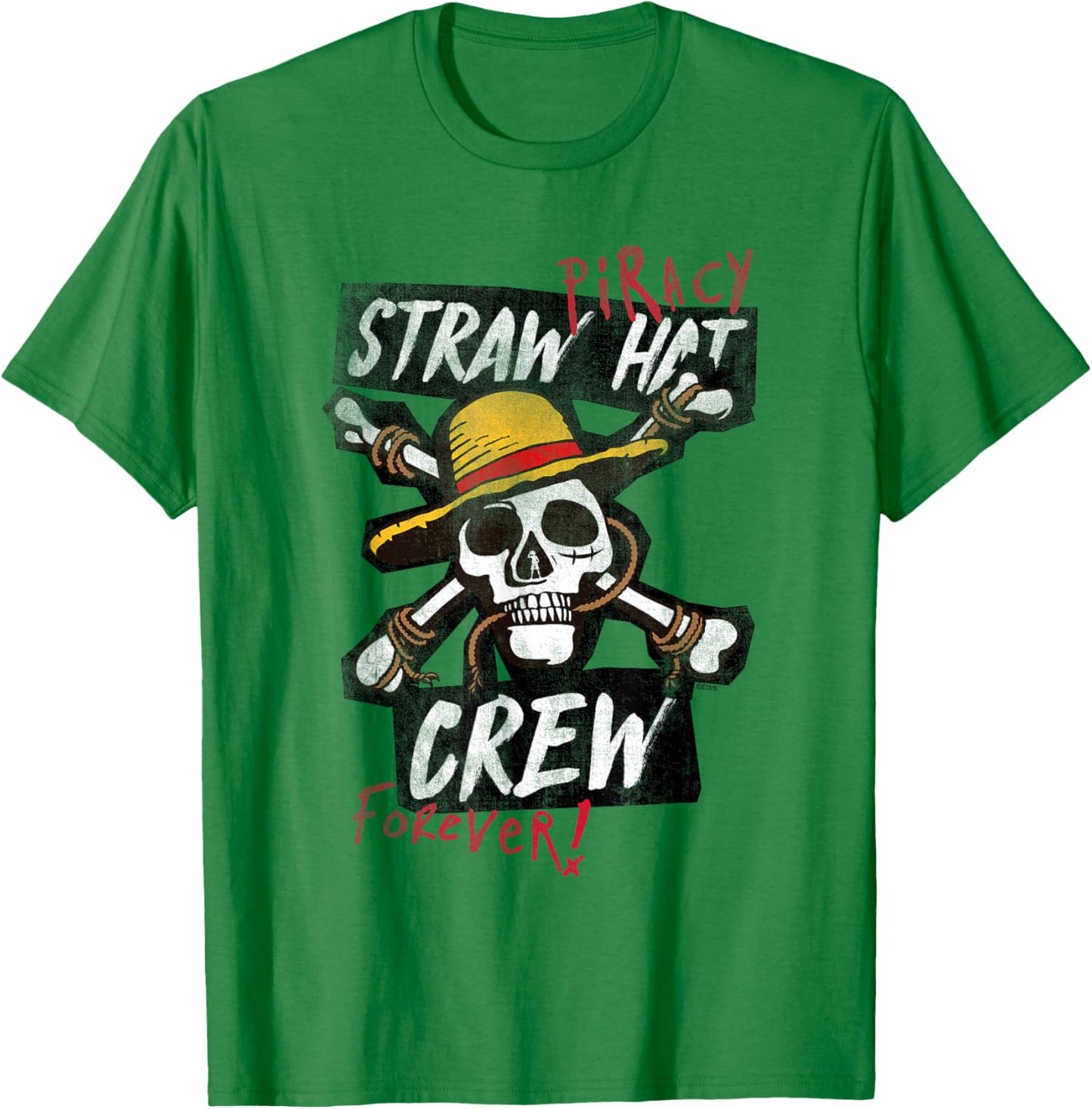 One Piece Straw Hat Crew T-Shirt - T-Shirt | Irish Green
