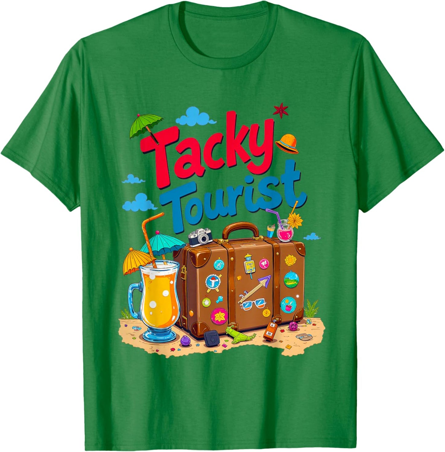 Tacky Tourist Day Outfit Tacky Tourist Costume Idea Tacky T-Shirt - T-Shirt | Irish Green