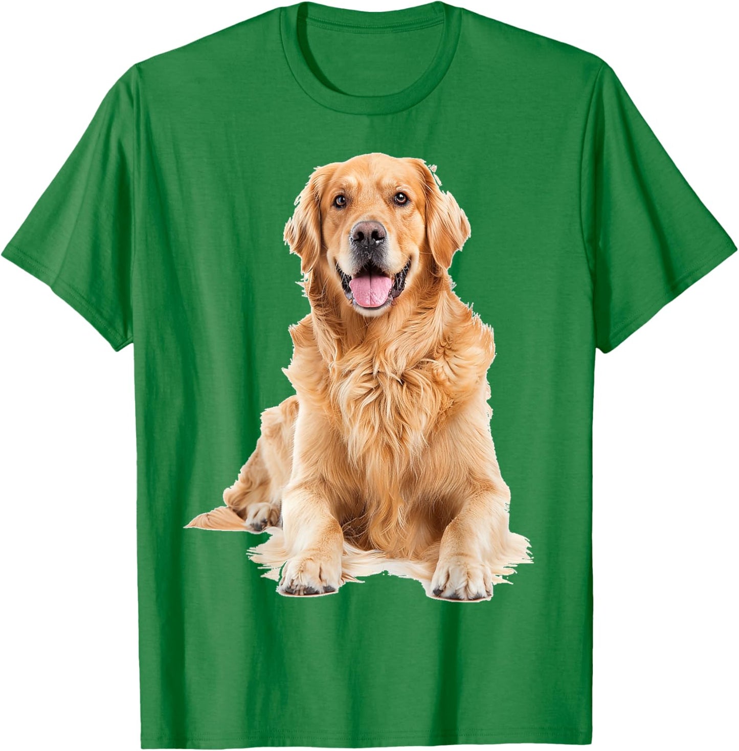 Golden Retriever Dog Graphic Pet Artwork Golden Retriever Men Women Kids T-Shirt - T-Shirt | Irish Green