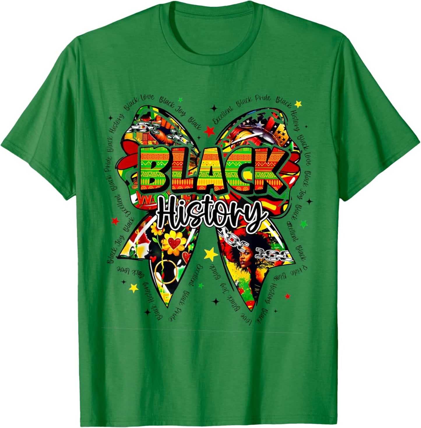Black History Month, Coquette Bow T-Shirt - T-Shirt | Irish Green