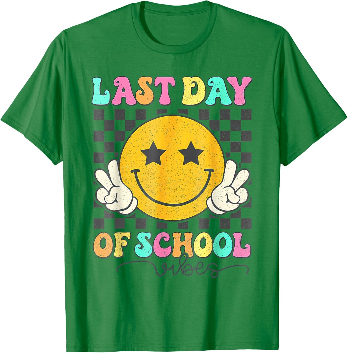 Last Day of School Vibes Cute End of School Kids Girls T-Shirt - T-Shirt | Irish Green