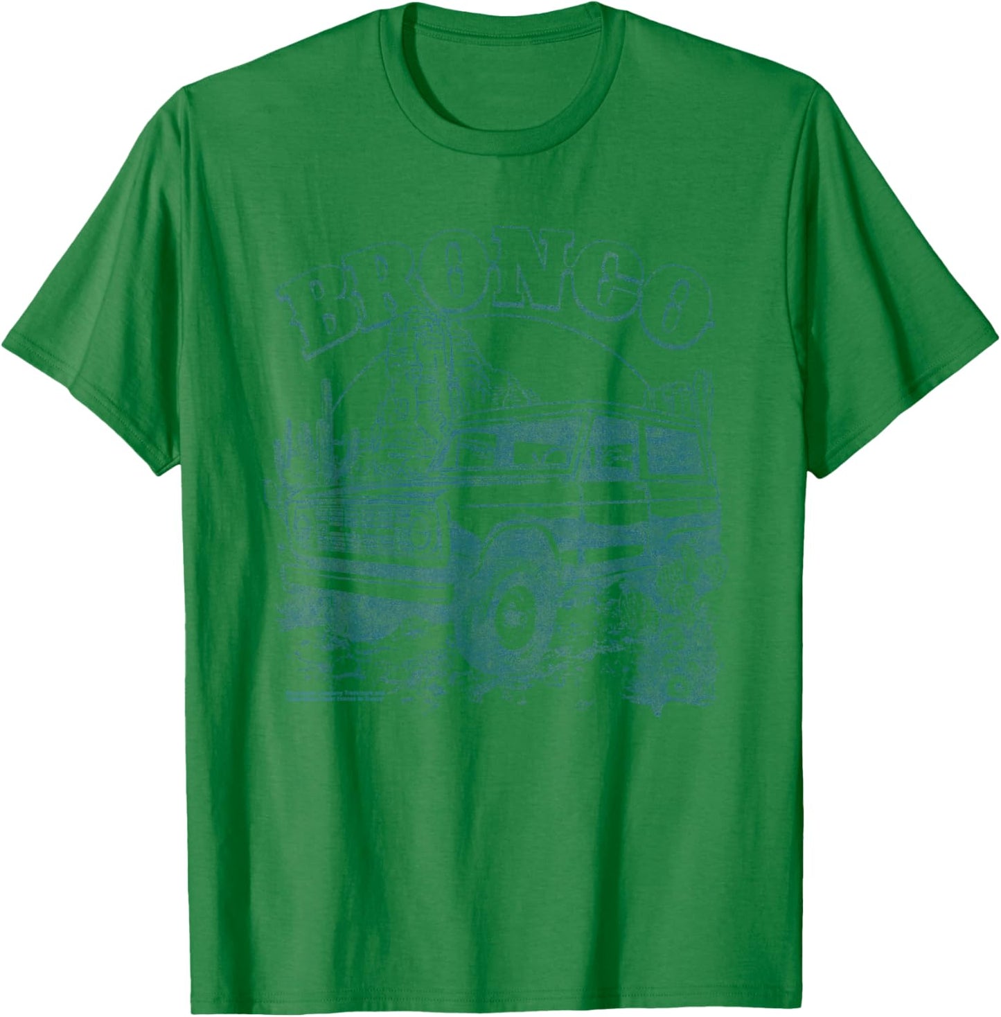 Ford Bronco Desert Blue Mono T-Shirt - T-Shirt | Irish Green