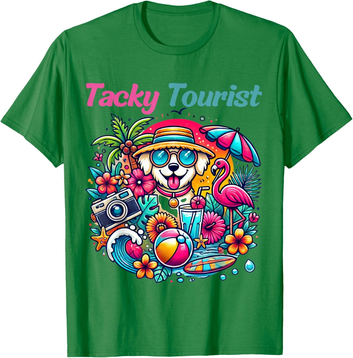 Vacay Tacky Tourist Outfit Wacky Cruise Costume Idea Tacky T-Shirt - T-Shirt | Irish Green