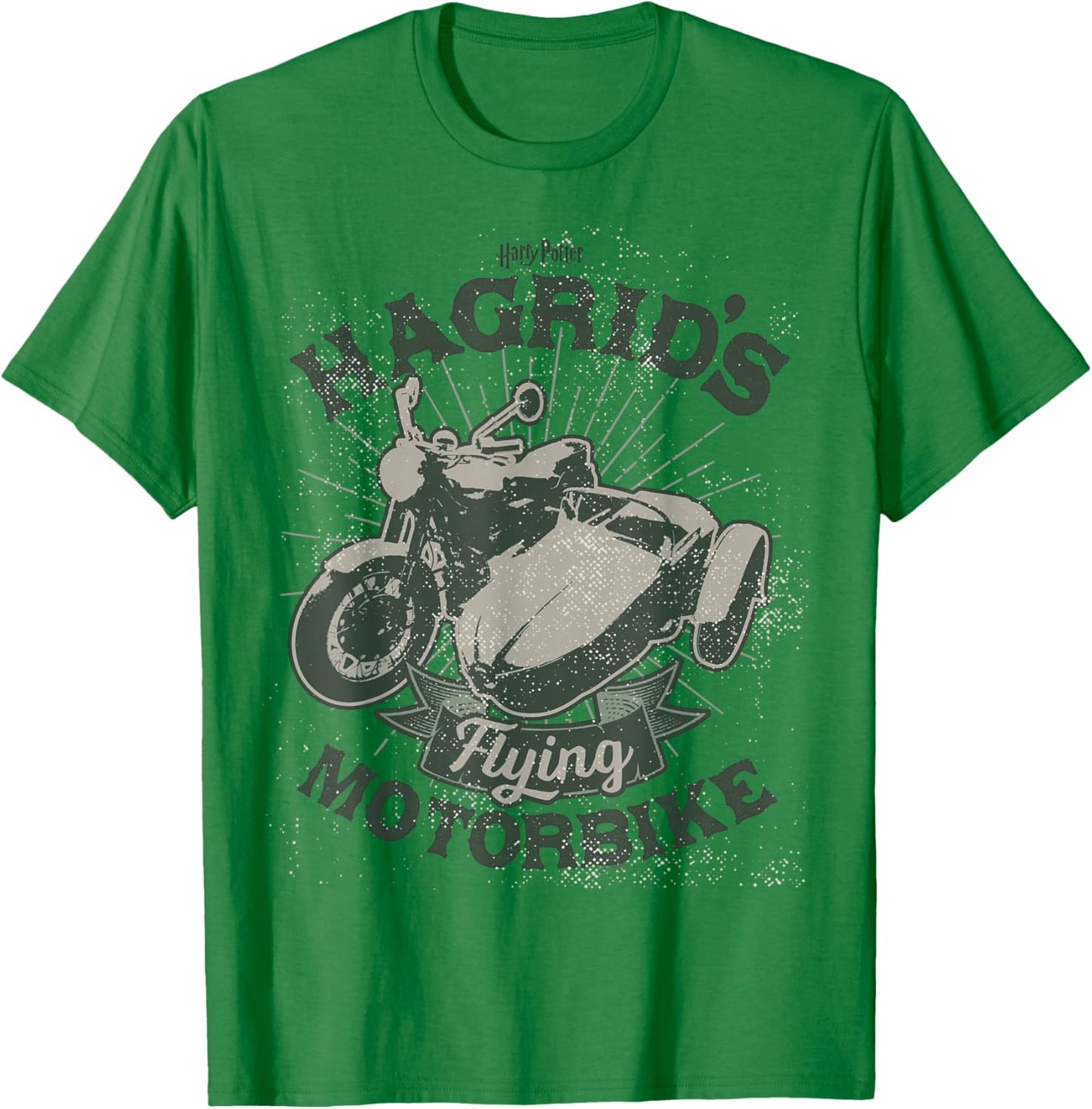 Harry Potter Hagrids Motorbike T-Shirt - T-Shirt | Irish Green