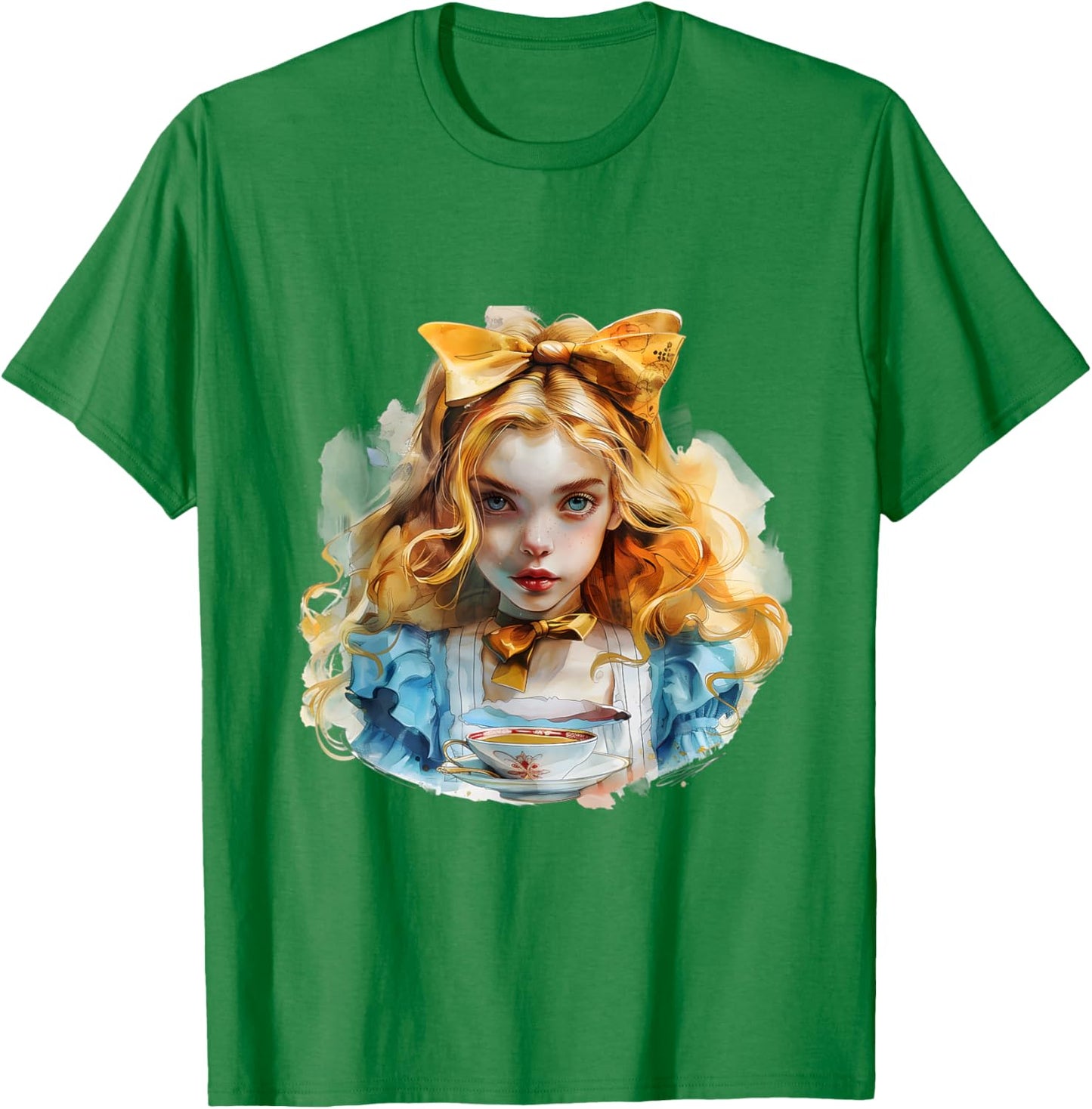 Alice in Wonderland Art T-Shirt - T-Shirt | Irish Green
