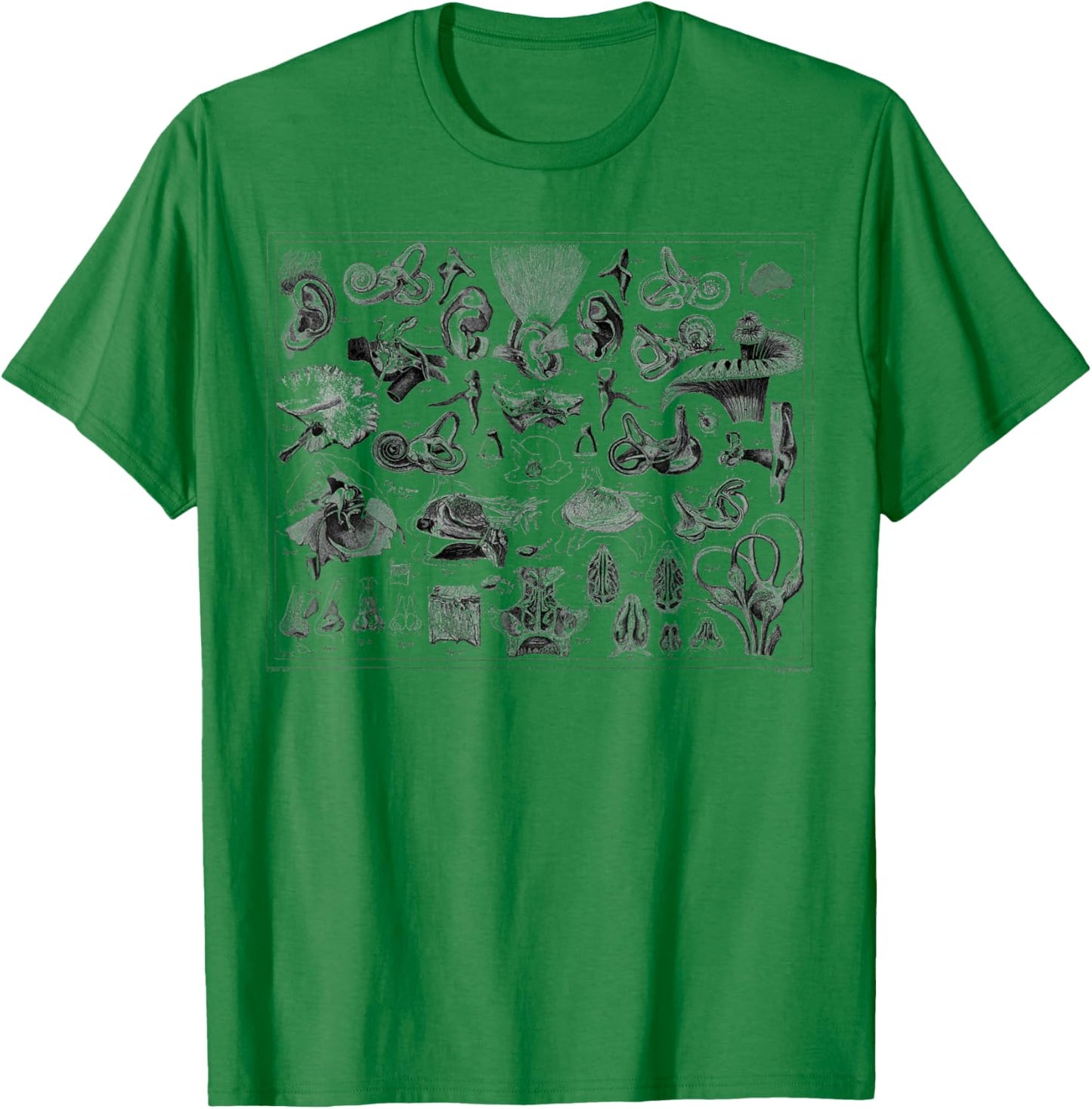 Inner Ear Anatomy Audiology Audiologist Vestibular Therapist T-Shirt - T-Shirt | Irish Green