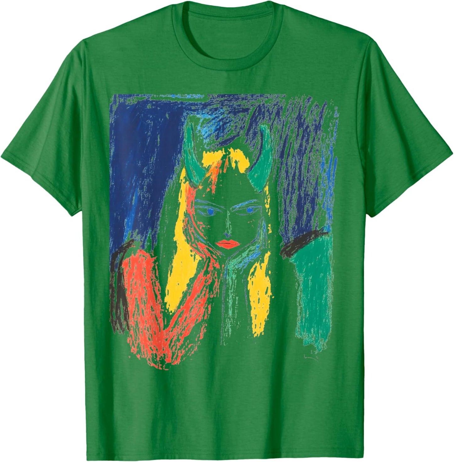 Pop Art Colorful Design With A Devil Women's T-Shirt - T-Shirt | Irish Green