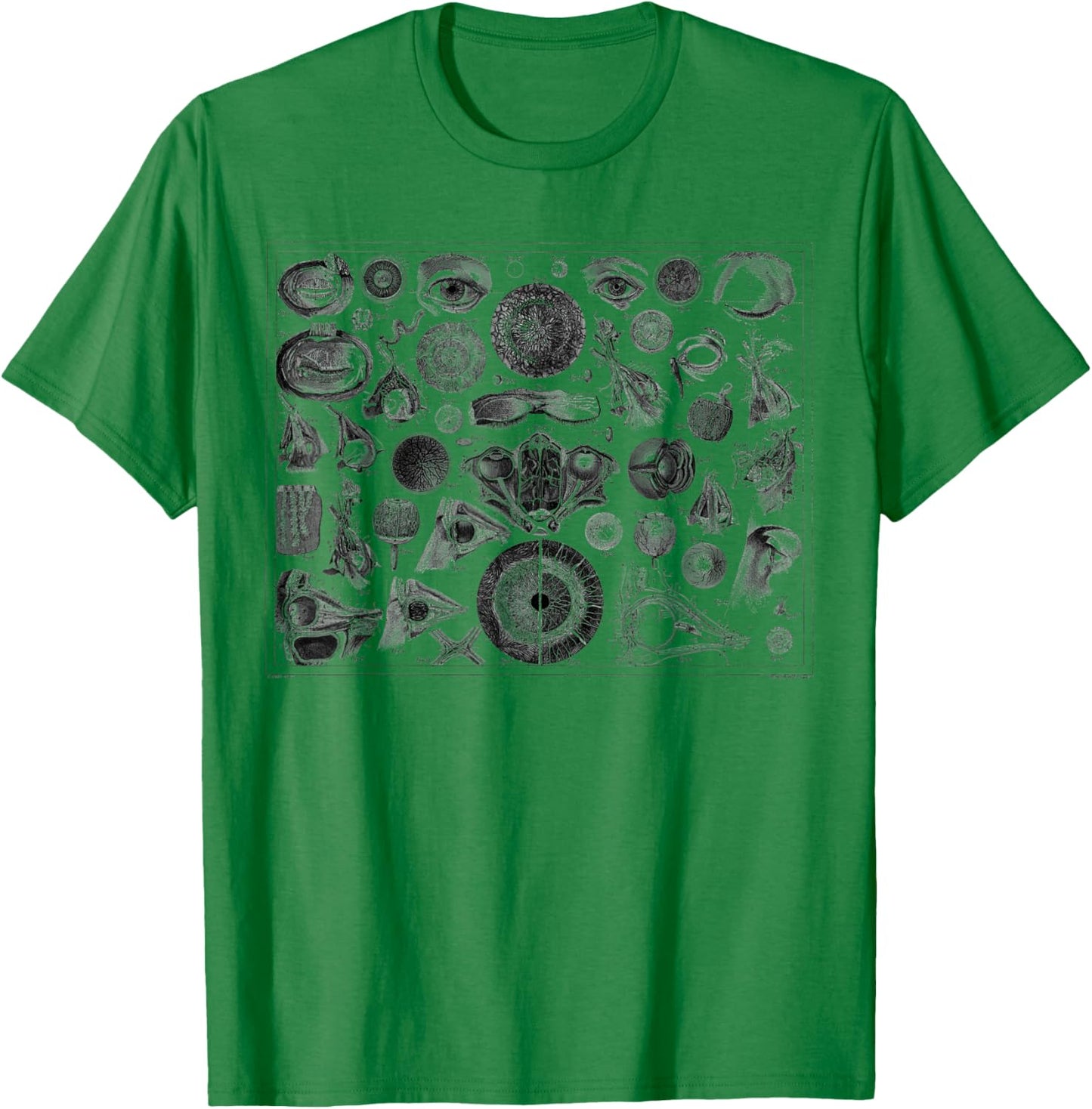 The Human Eye Eyeball Vintage 1800 Anatomy T-Shirt - T-Shirt | Irish Green