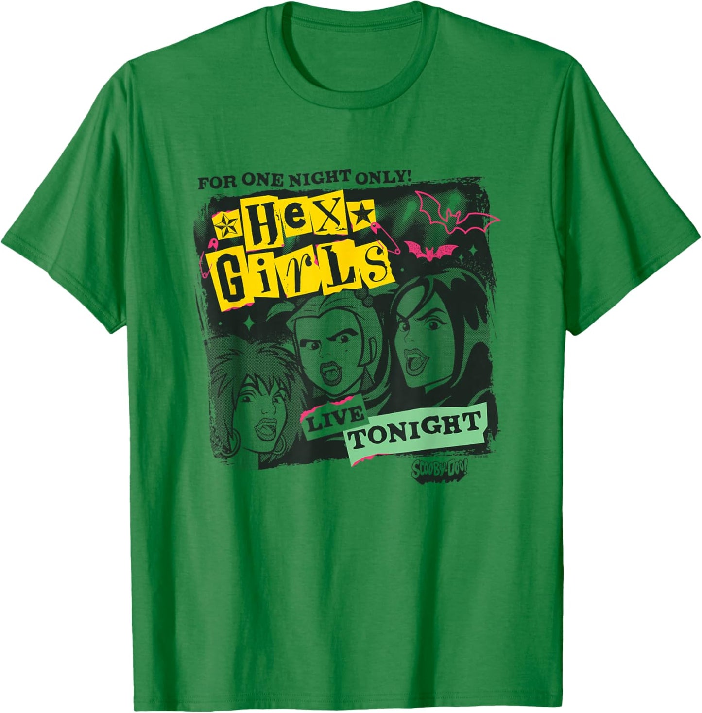 Scooby-Doo Hex Girls For One Night Only! Live Tonight Logo T-Shirt - T-Shirt | Irish Green