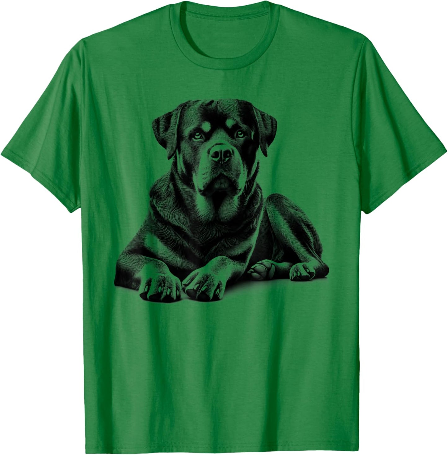 Rottweiler Dog in Lying Pose T-Shirt - T-Shirt | Irish Green