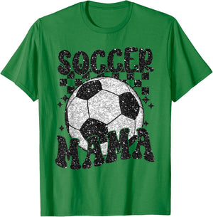 Checkered Soccer Mama Retro Soccer Mom Soccer Season T-Shirt - T-Shirt | Irish Green