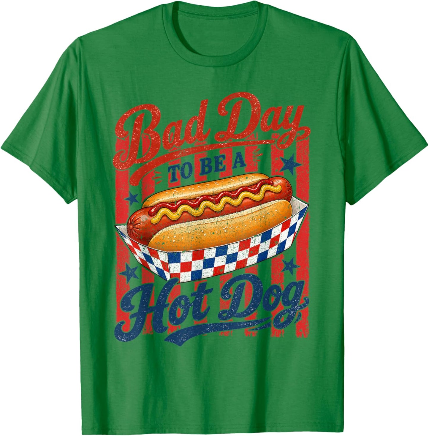 Funny Fourth of July Bad Day to Be A Hot Dog Men Women Kid T-Shirt - T-Shirt | Irish Green