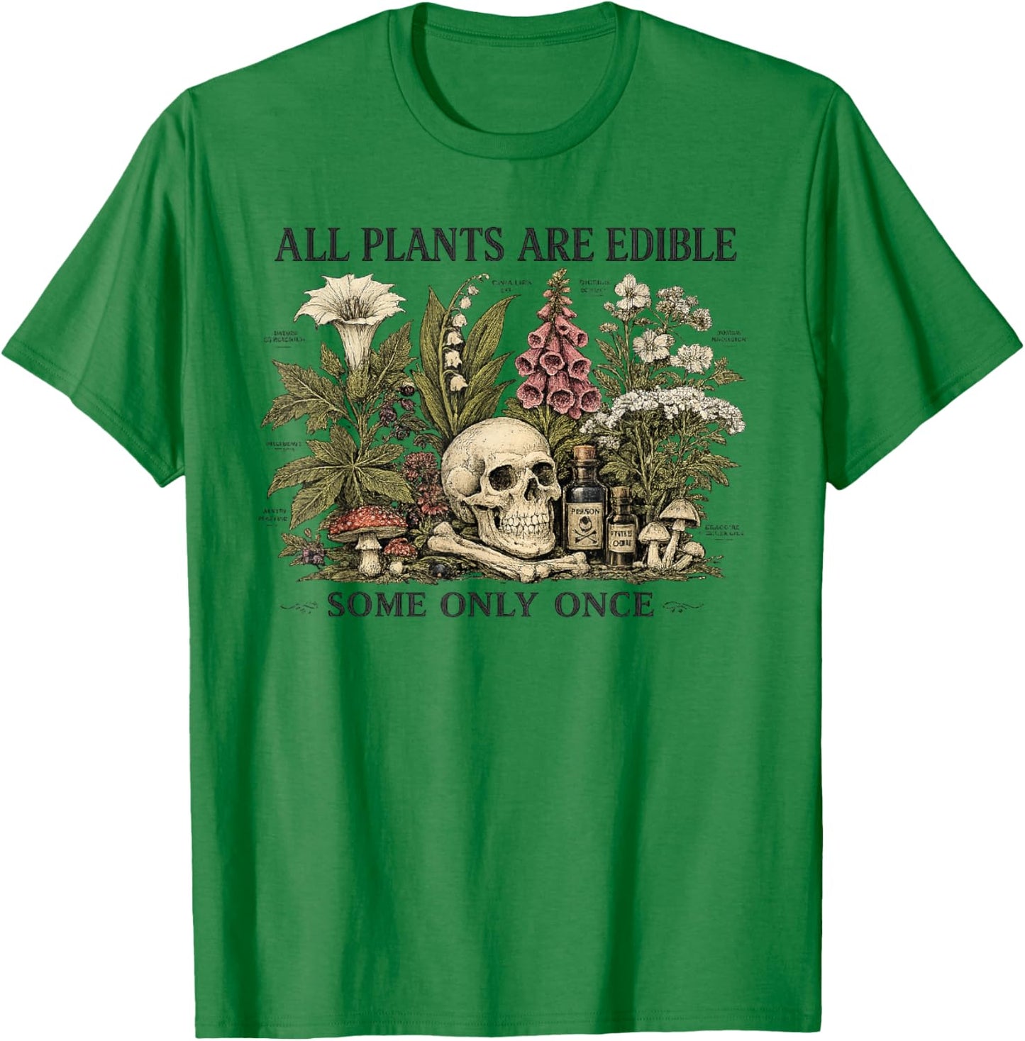 All Plants are Edible Some only Once T-Shirt - T-Shirt | Irish Green