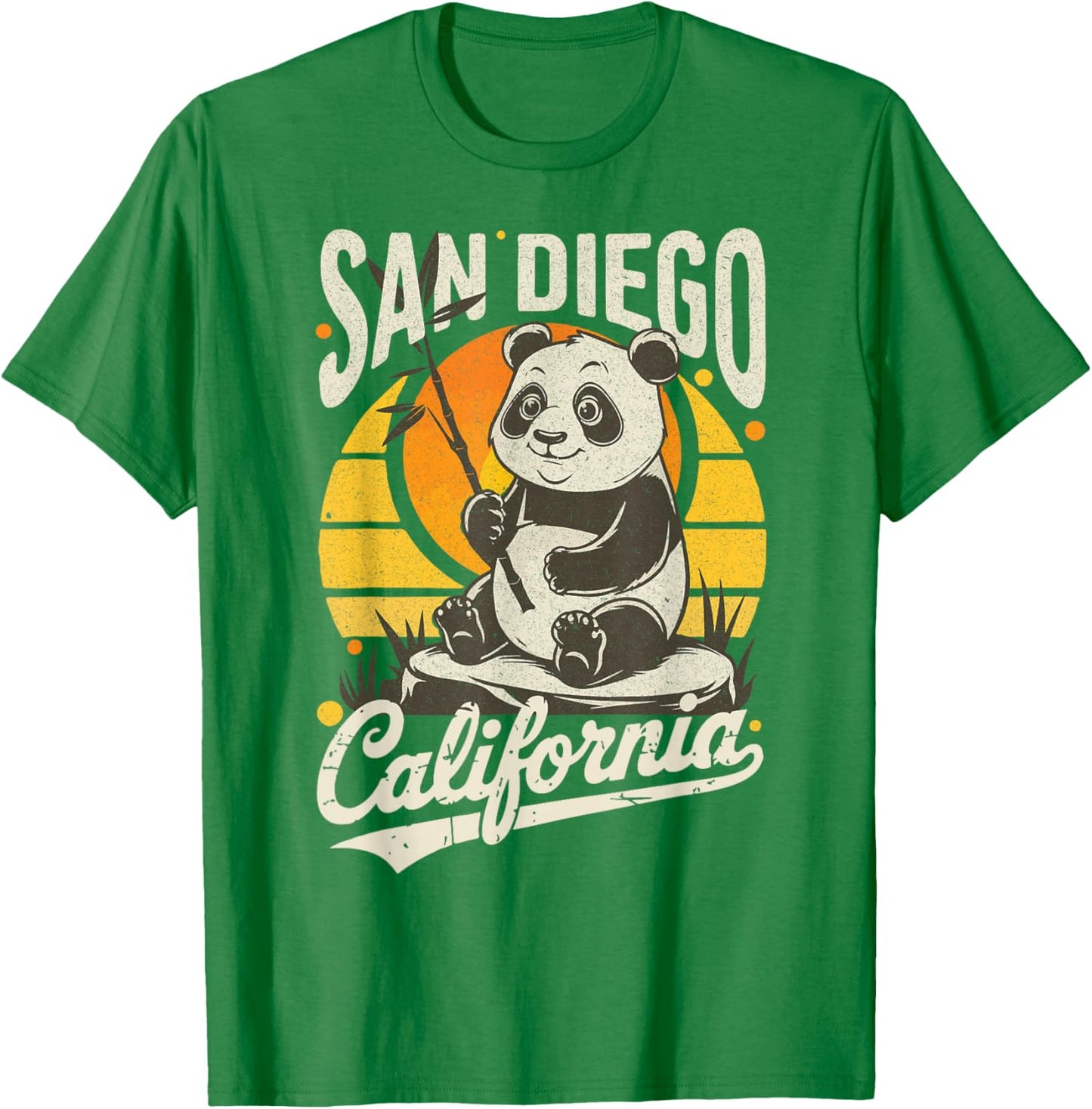 San Diego Retro Panda Zoo California State Costume T-Shirt - T-Shirt | Irish Green