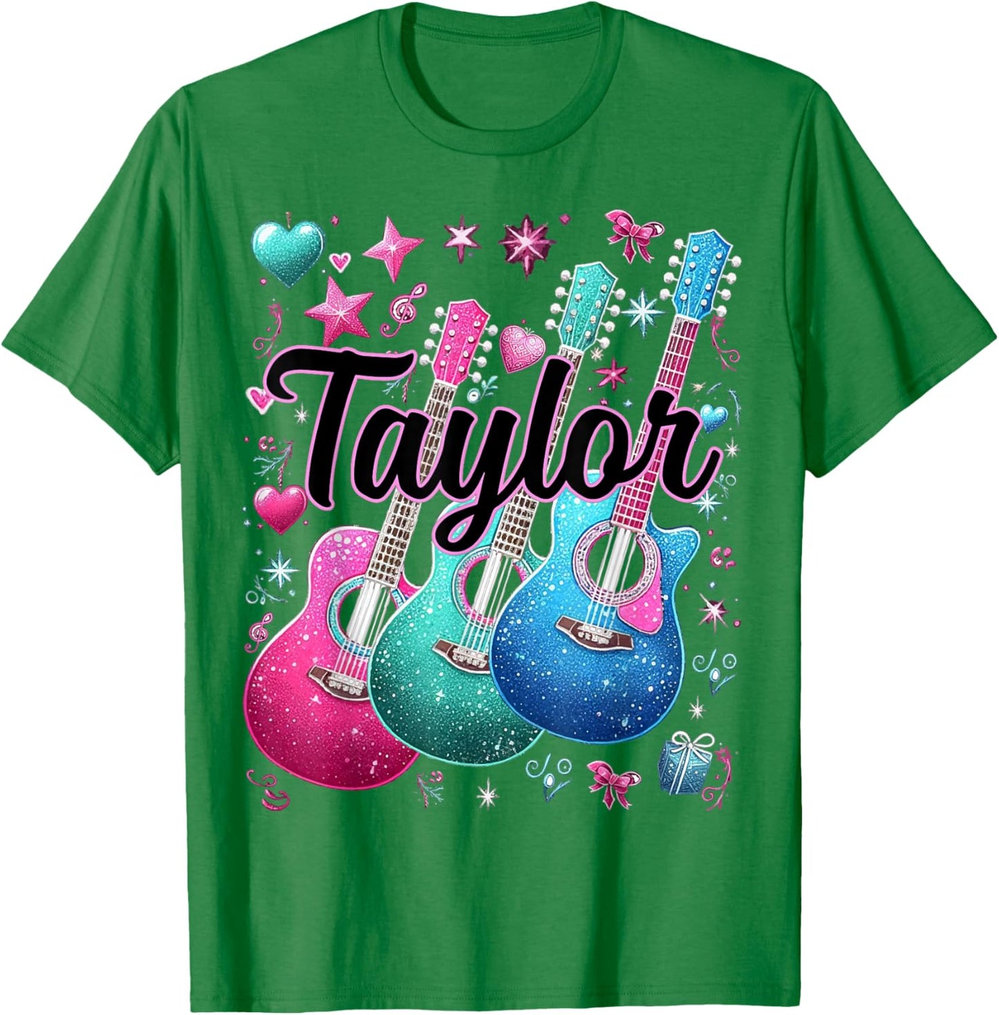 Taylor First Name I Love Taylor Girl Groovy 80's Vintage T-Shirt - T-Shirt | Irish Green