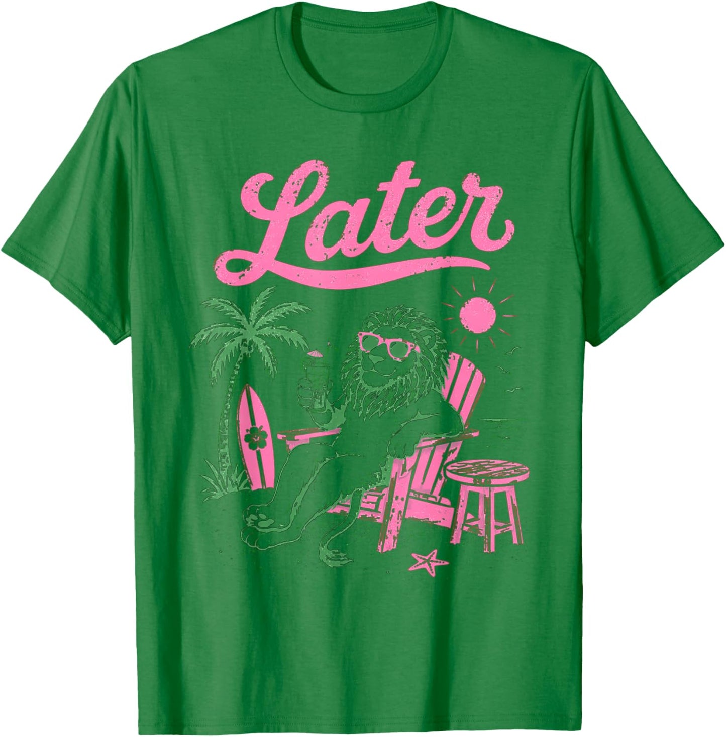 Lion School's Out for Summer Teacher Student Men Women T-Shirt - T-Shirt | Irish Green