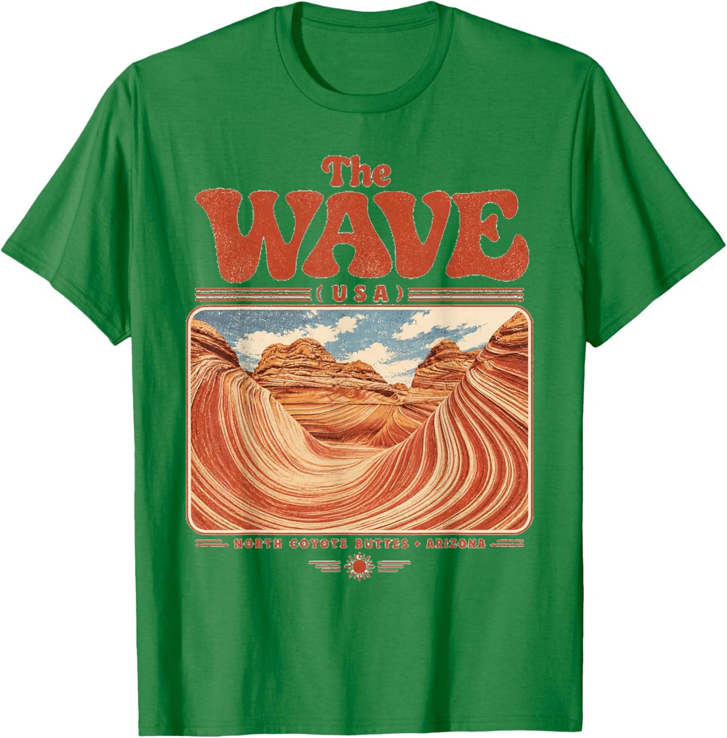 The Wave North Coyote Buttes Arizona Vintage T-Shirt - T-Shirt | Irish Green