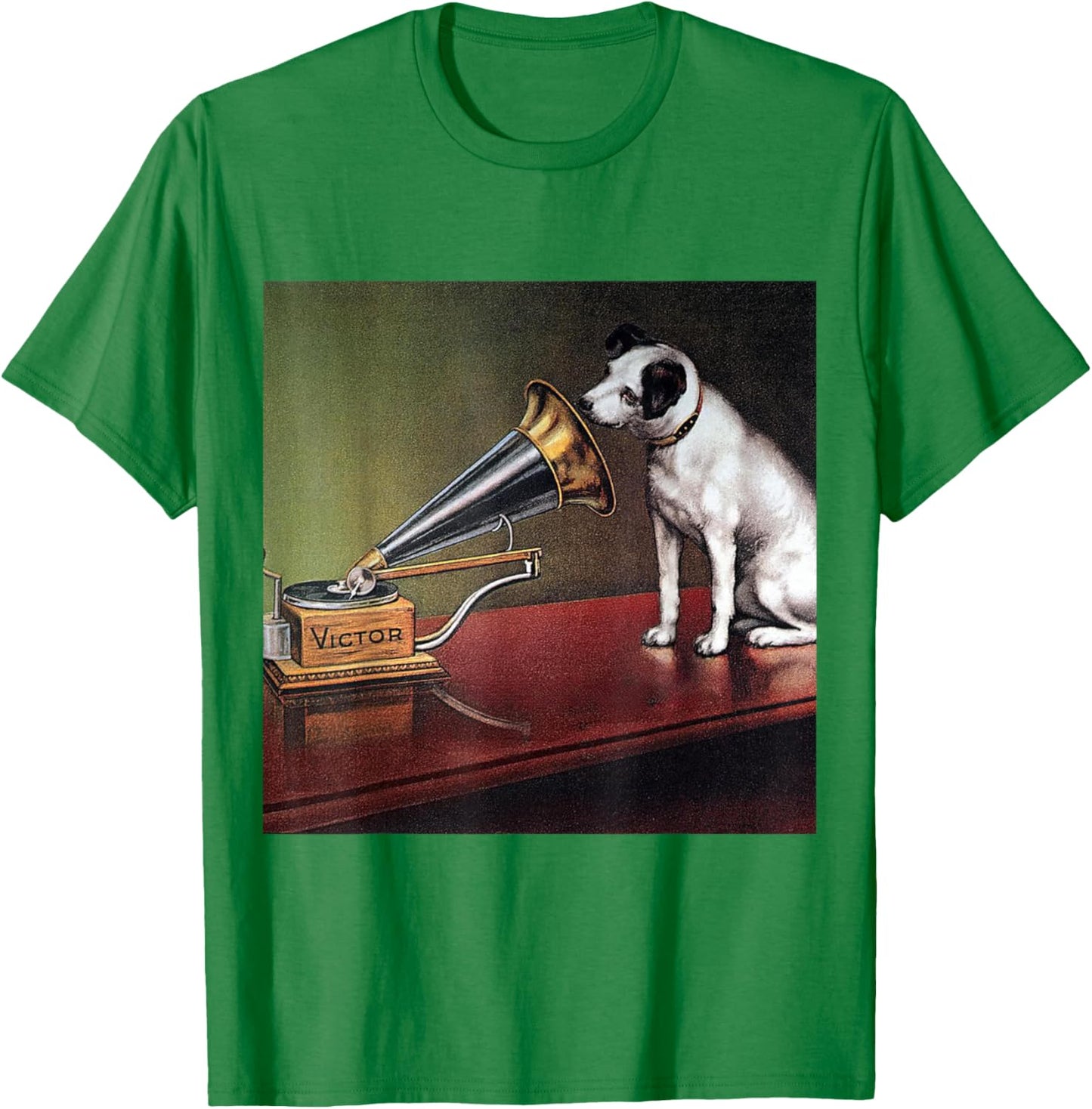 His Master's Voice RCA Victor Nipper Dog T-Shirt - T-Shirt | Irish Green