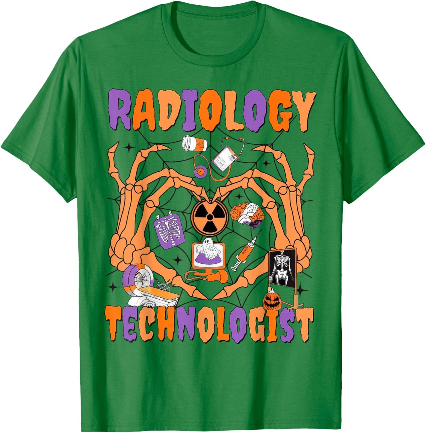 Halloween Radiology Fall Autumn RAD Tech X-ray Technologist T-Shirt - T-Shirt | Irish Green