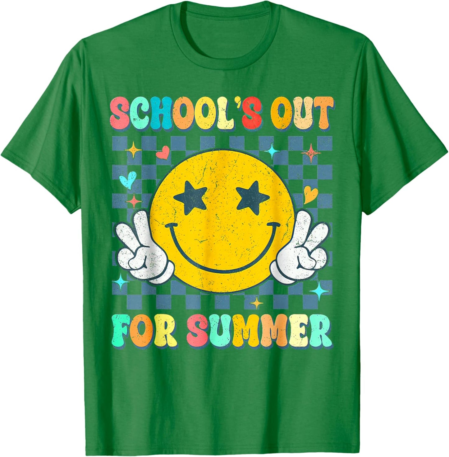Last Day of School Retro Schools Out for Summer Teacher T-Shirt - T-Shirt | Irish Green