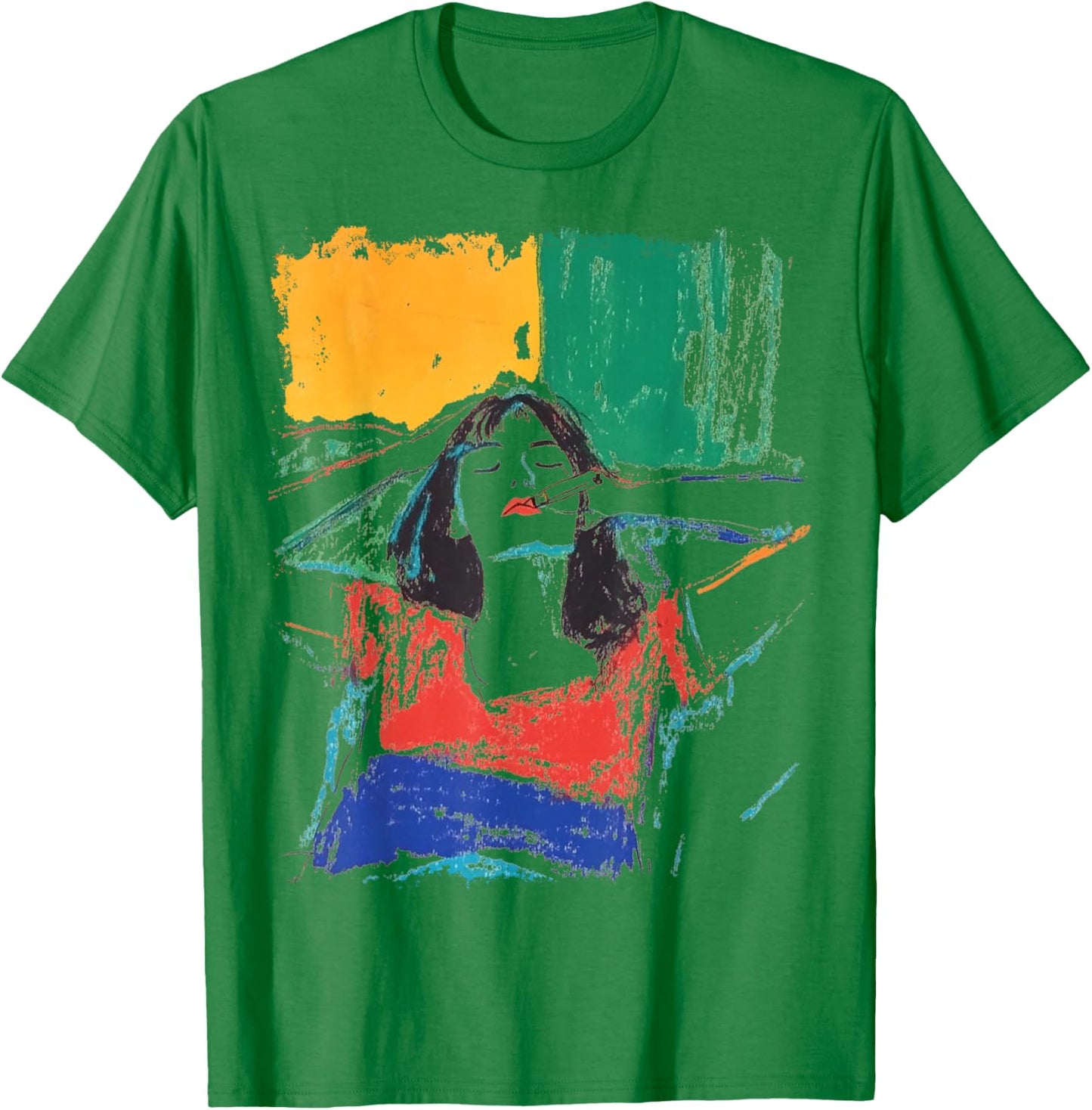Colorful Abstract Graffiti Pop Art Women's Fashion Graphic T-Shirt - T-Shirt | Irish Green
