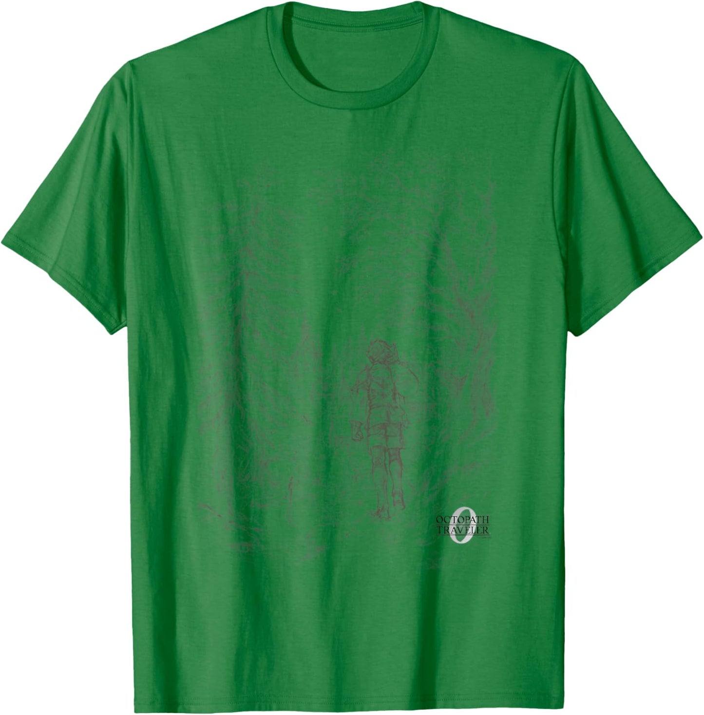 OCTOPATH Traveler 0 - Key Visual Illustration T-Shirt - T-Shirt | Irish Green