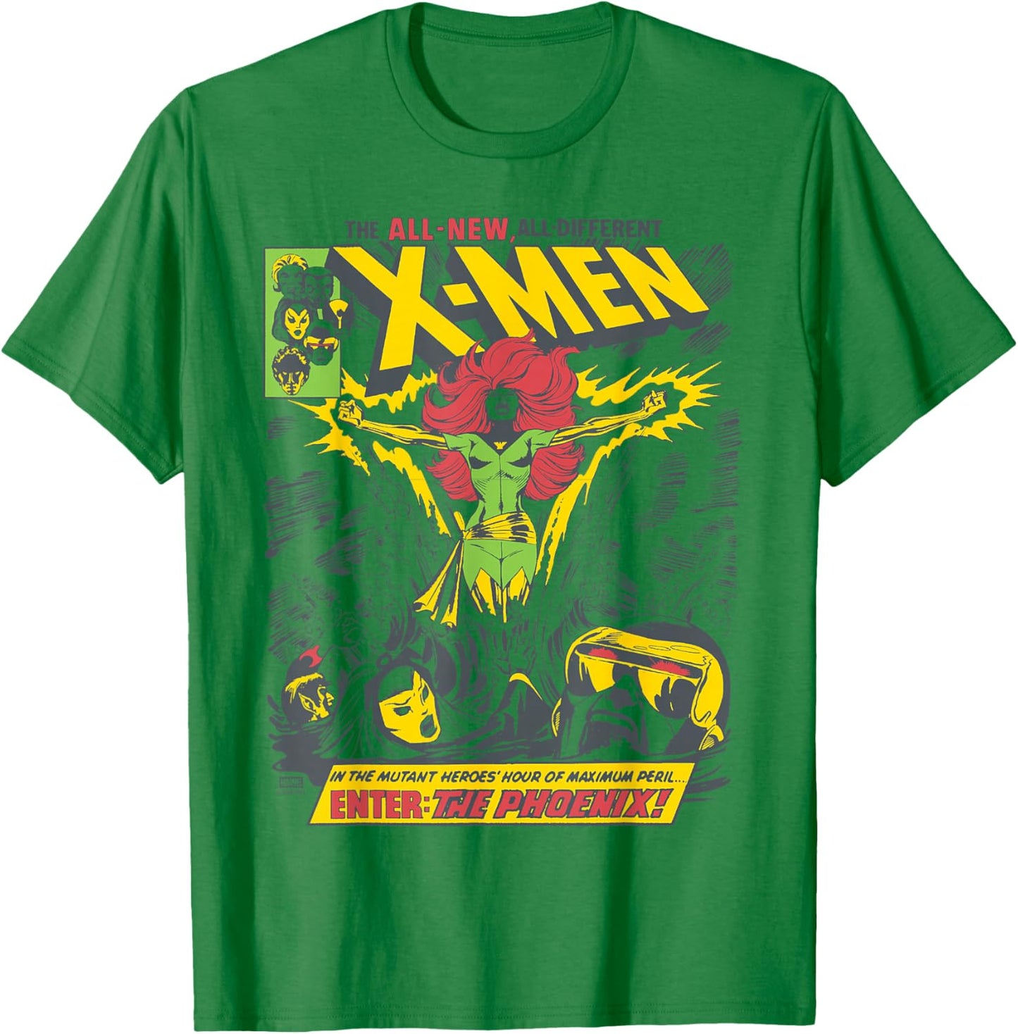 X-Men - Phoenix Comic Cover T-Shirt - T-Shirt | Irish Green