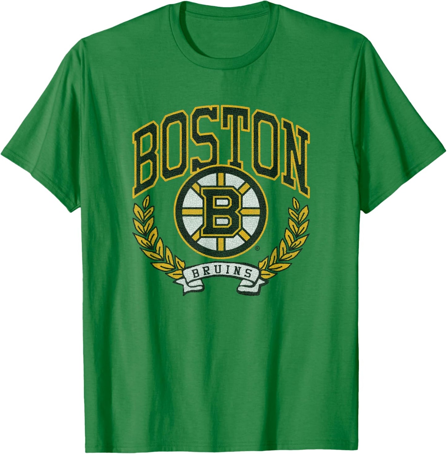 Boston Bruins Vintage Victory Gray Officially Licensed T-Shirt - T-Shirt | Irish Green