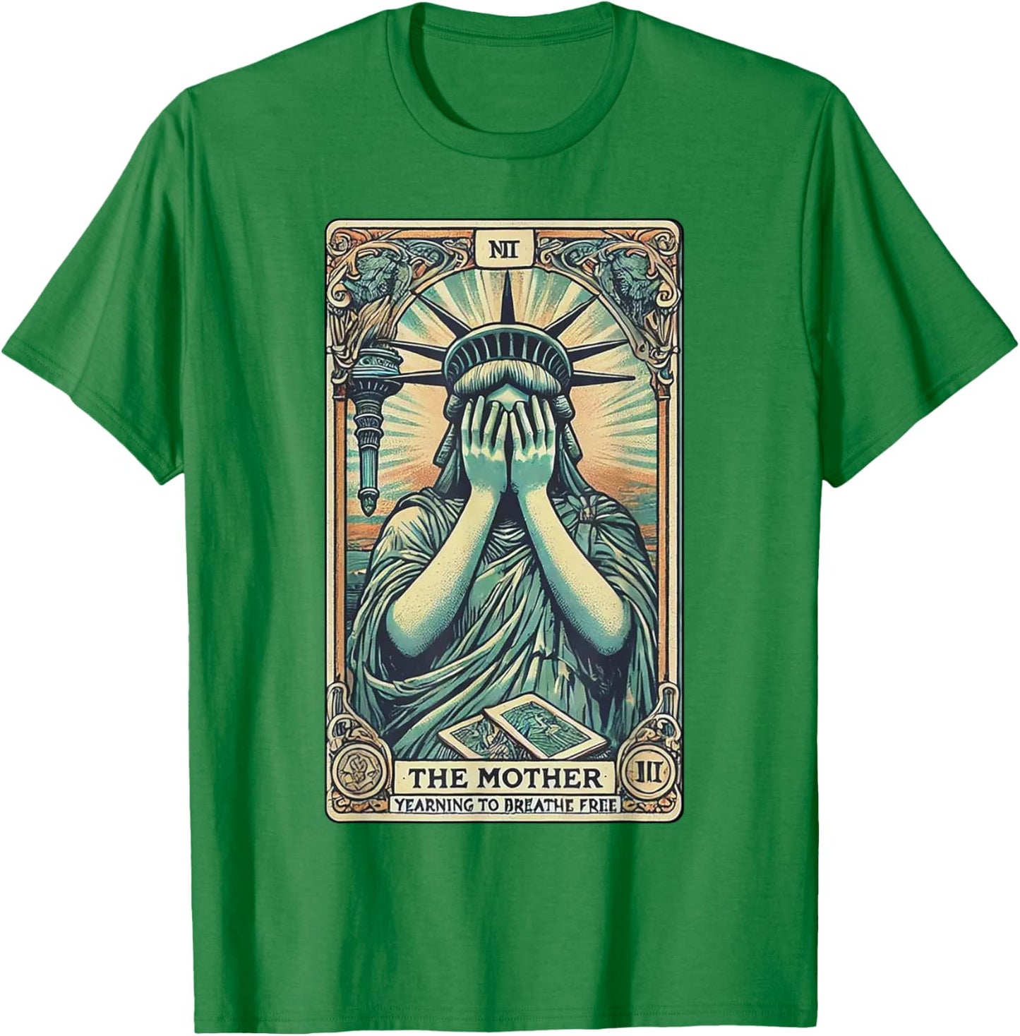 The Mother Crying Sculpture liberties T-Shirt - T-Shirt | Irish Green
