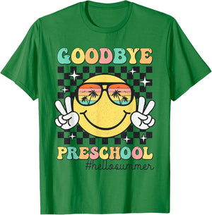 Goodbye Preschool Graduation Hello Summer Last Day of School T-Shirt - T-Shirt | Irish Green
