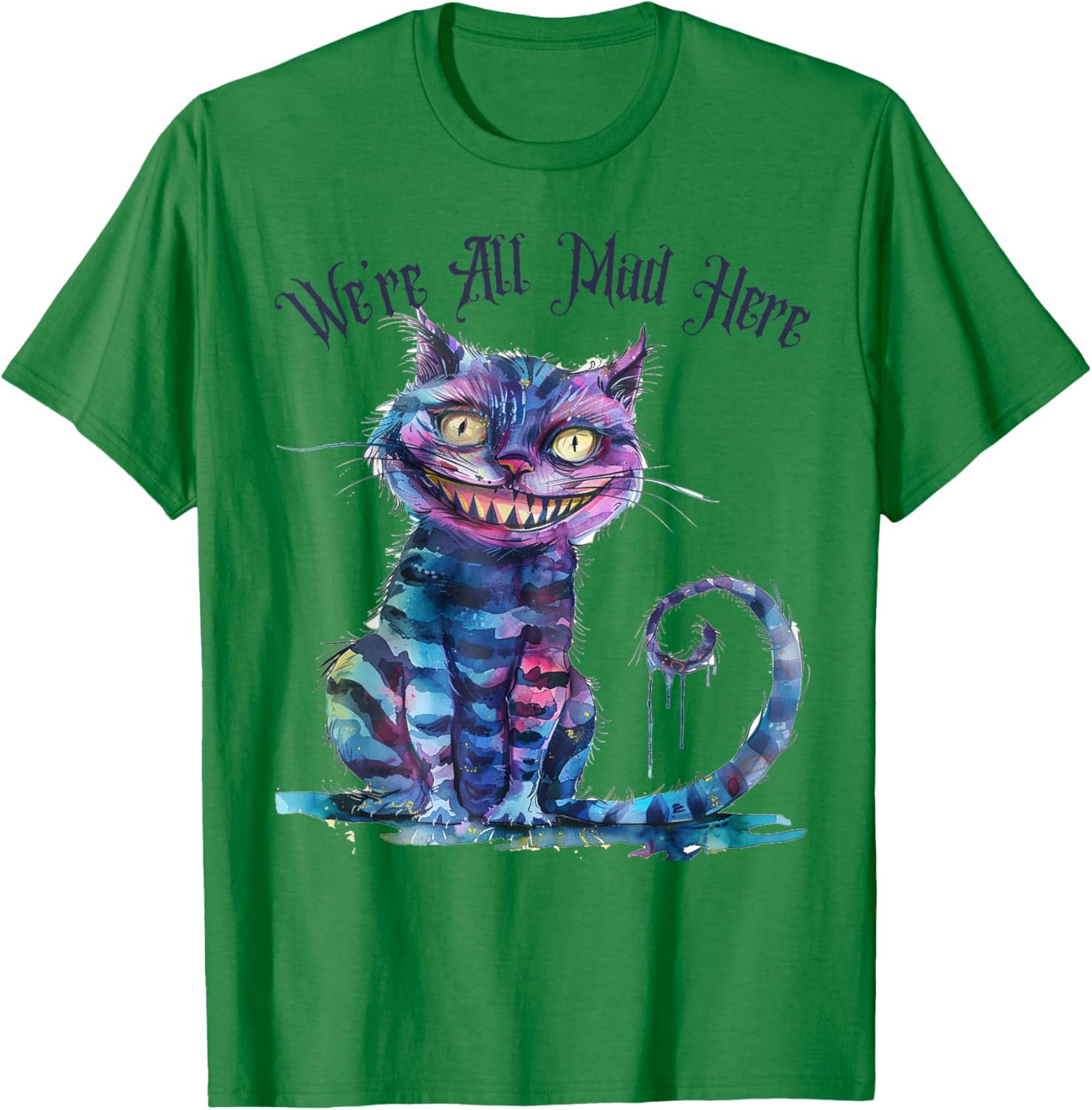 We're All Mad Here Cheshire Cat Alice Wonderland Book Boys T-Shirt - T-Shirt | Irish Green