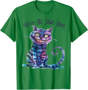 We're All Mad Here Cheshire Cat Alice Wonderland Book Boys T-Shirt - T-Shirt | Irish Green