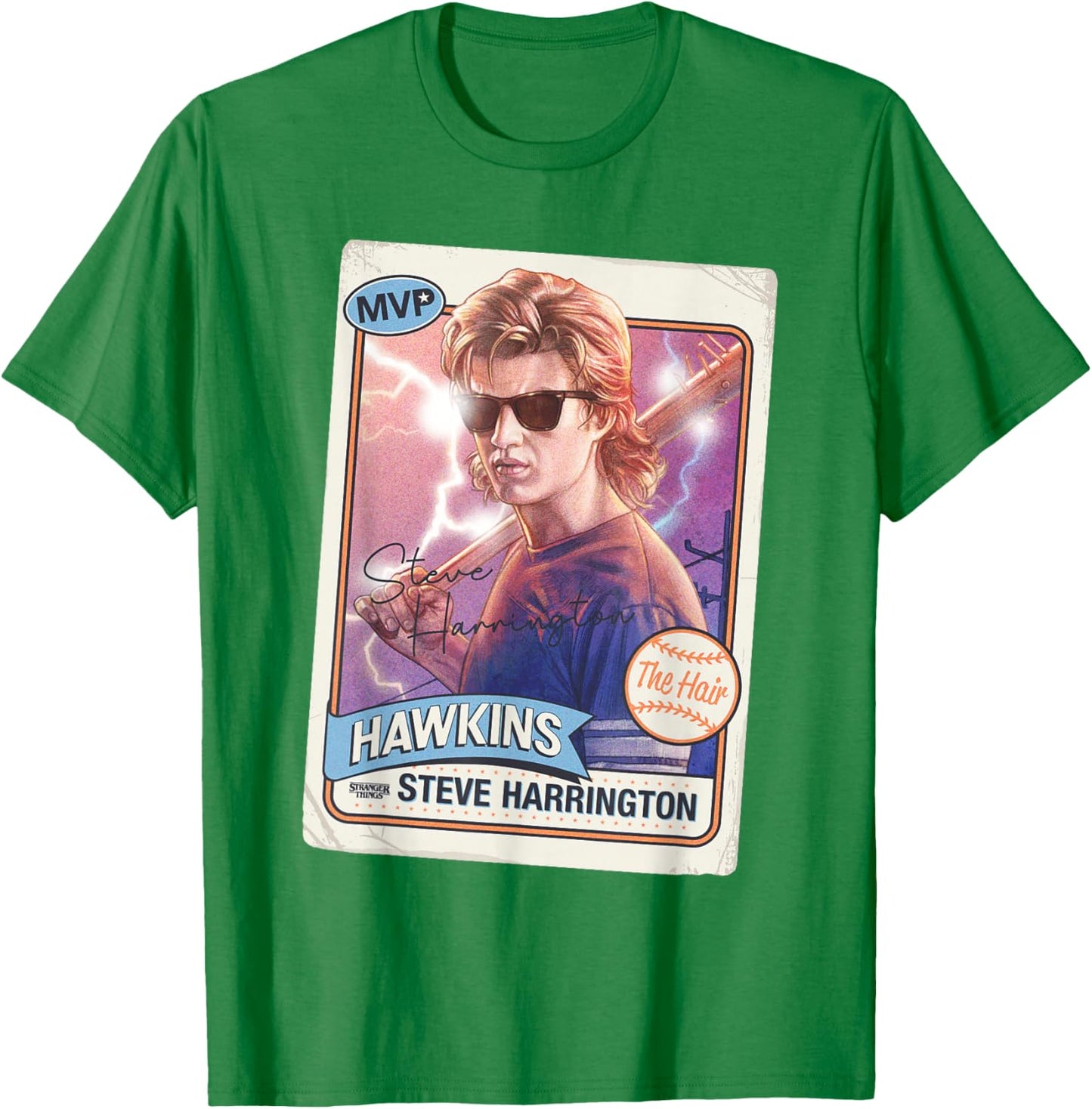 Stranger Things Harrington Hair Officially Licensed T-Shirt - T-Shirt | Irish Green