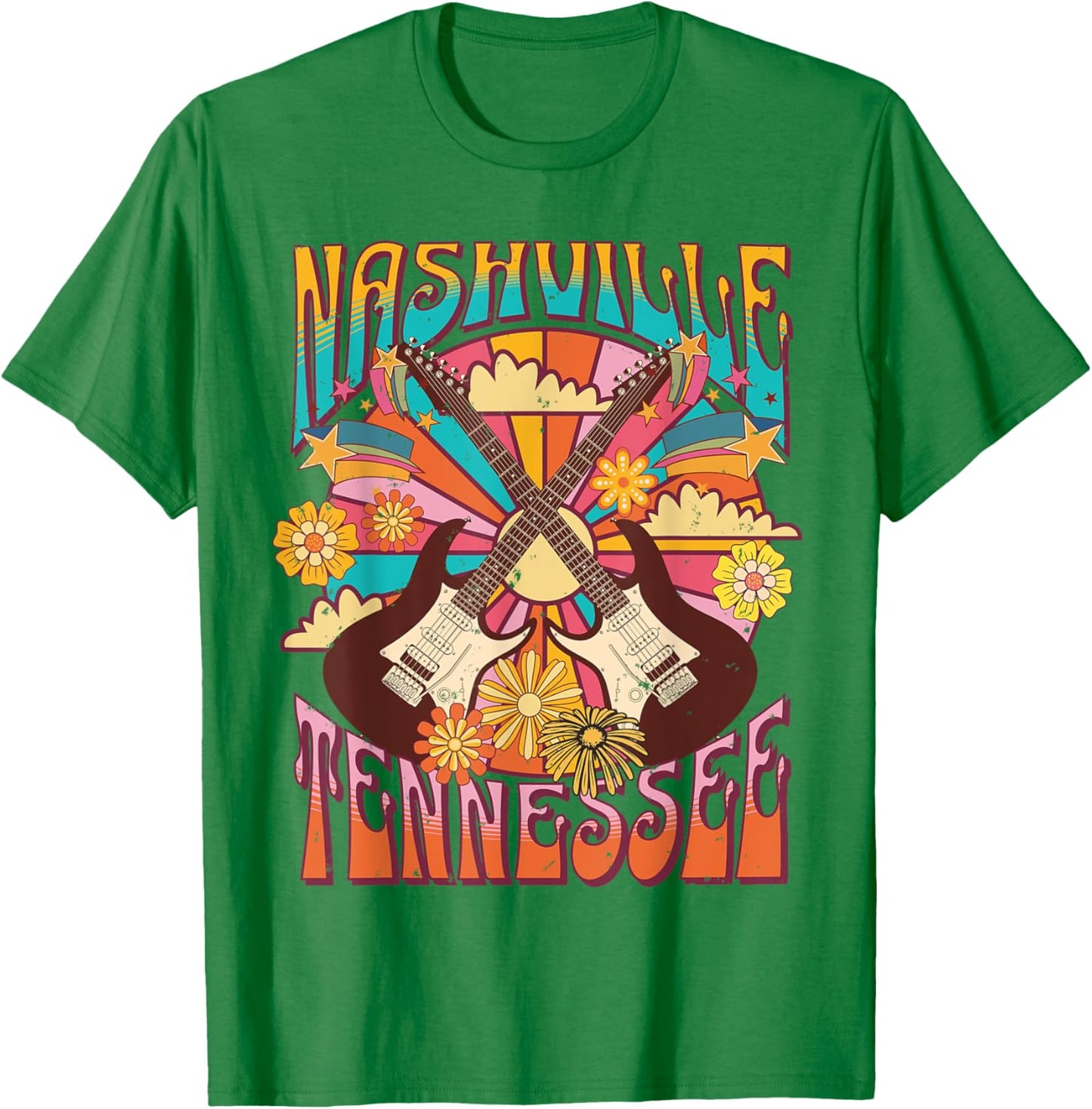 Nashville Country Music City Girls Trip Retro Nash Bash Bach T-Shirt - T-Shirt | Irish Green