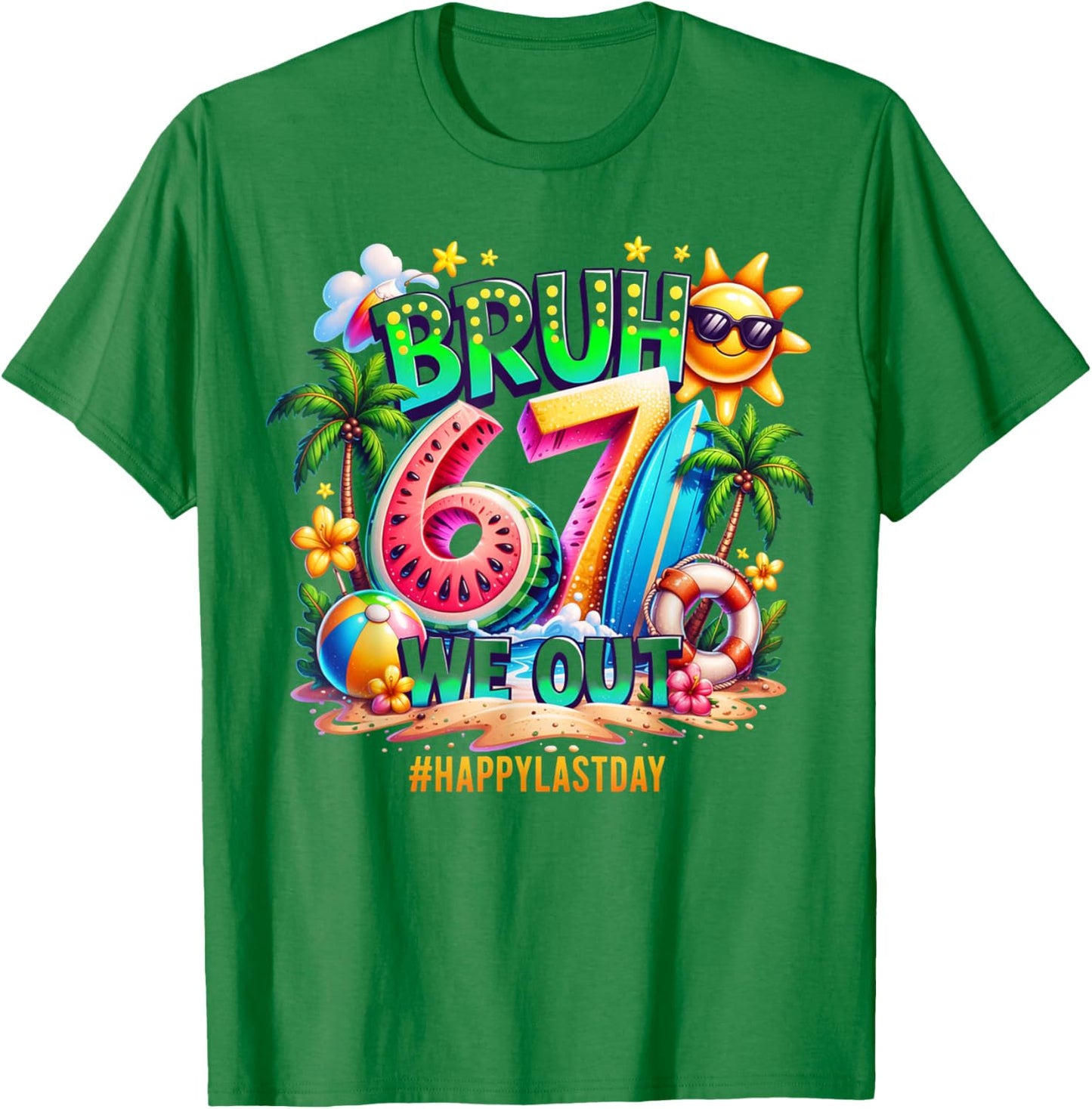 Cute 67 Last Day of School Gen A Last Day of School Kids T-Shirt - T-Shirt | Irish Green