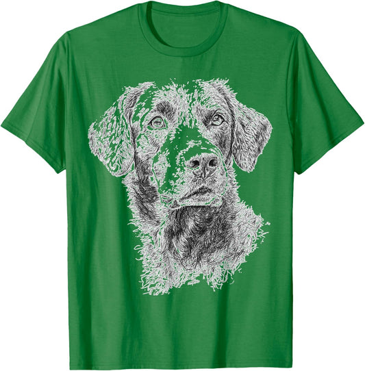 Chesapeake Bay Retriever Dog Motif Pet Artwork T-Shirt - T-Shirt | Irish Green